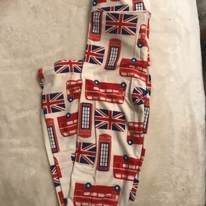 Girls L/XL Lularoe British Double Decker Leggings